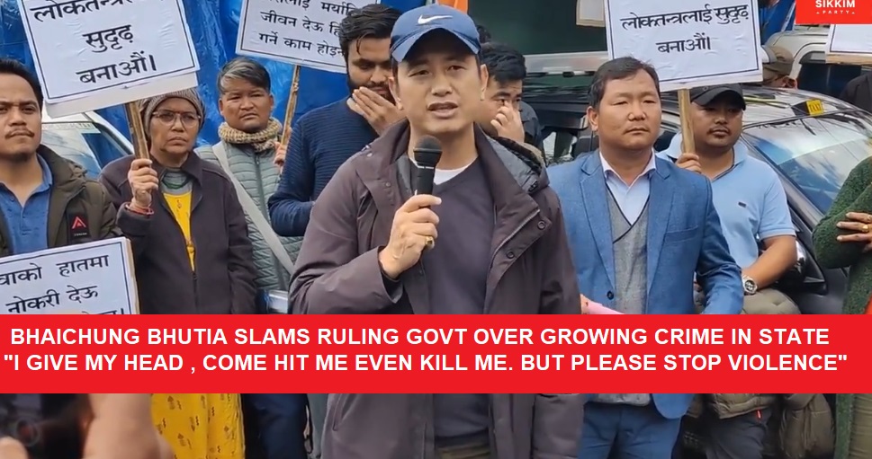 Stop Filthy Politics Of Violence, Sikkim's getting bad name : Bhaichung Bhutia