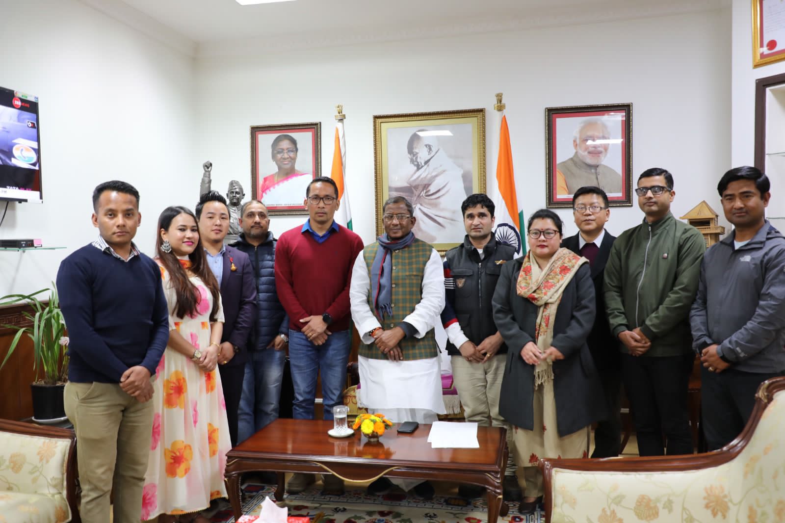 Sikkim PCS delegation calls on Governor, requests daily news segment in Doordarshan for state