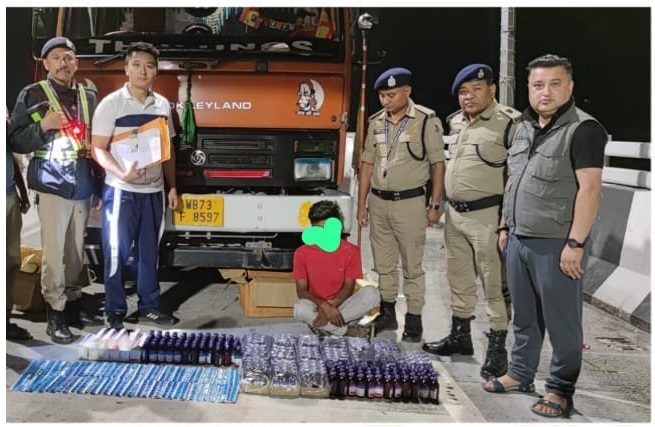Huge Quantity Of Contraband Substances Seized By Rangpo Police In Goods Truck