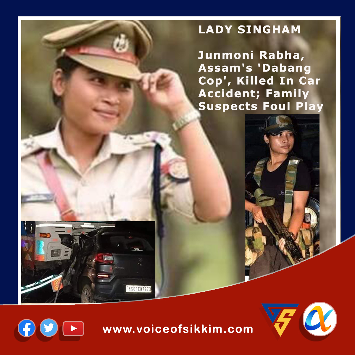Assam’s Dabang Lady Cop Dies In Accident , Family Suspect Foul Play