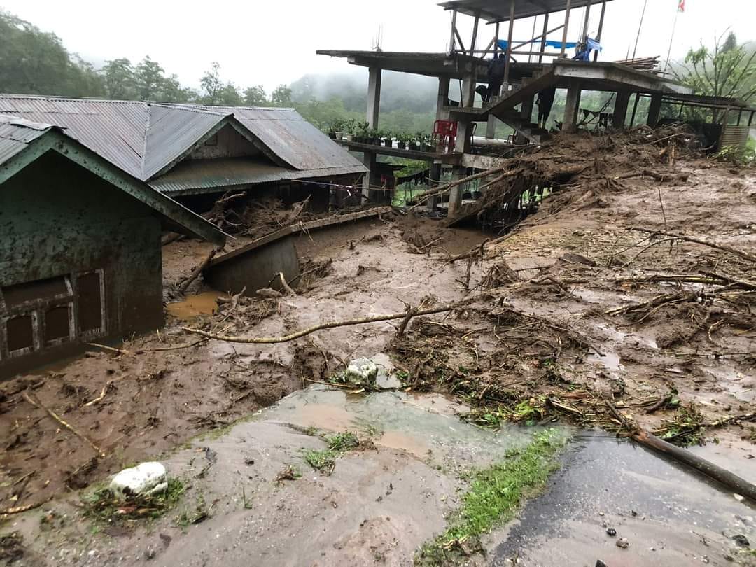 Flash-flood triggers extensive property loss in parts of West Sikkim
