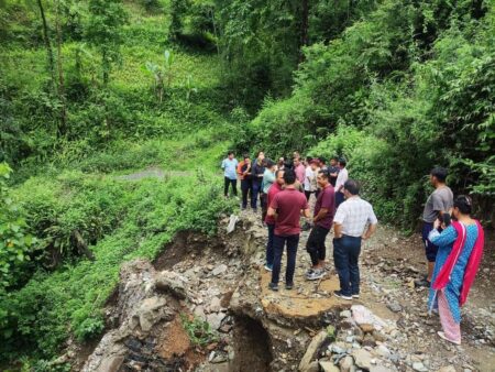 South District Administration Assess Rain Damaged Infrastructures
