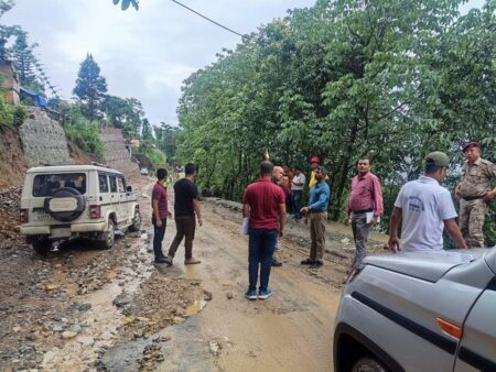 South District Administration Assess Rain Damaged Infrastructures