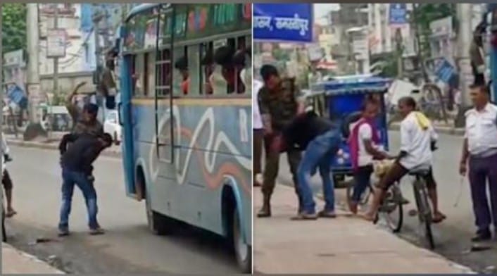 Disgusting Video Surfaces: Police Officer Assaults Youth and Forces Him to Lick Spit in Bihar