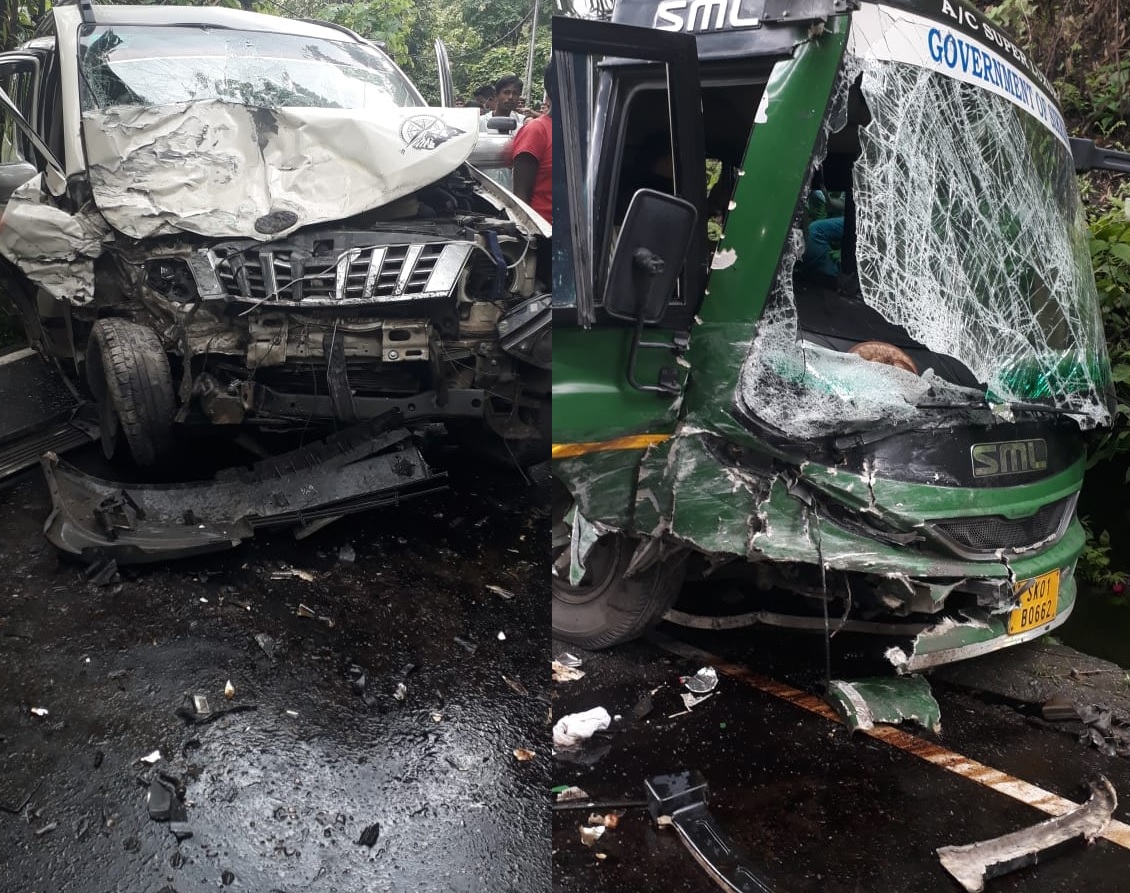SNT Bus and Xylo Accident at Bhalukhola Along NH10