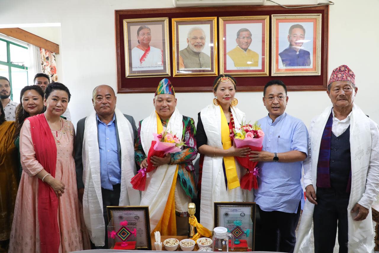 Duo Winners Of Yakthung Star Season 1 Welcomed By CM at Rangpo