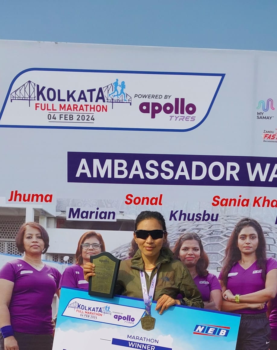 Phurba Tamang, ‘Marathon Girl Of Sikkim’ triumphed at the Kolkata Full Marathon