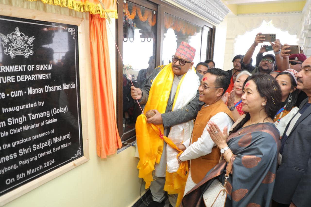 CM inaugurates Meditation Centre Cum Manav Dharma Mandir in presence of Shri Satpal Maharaj ji.