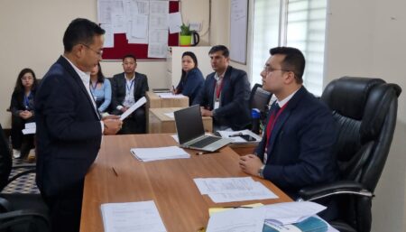 Nomination filing begun on fourth day, PS Golay files from Soreng District