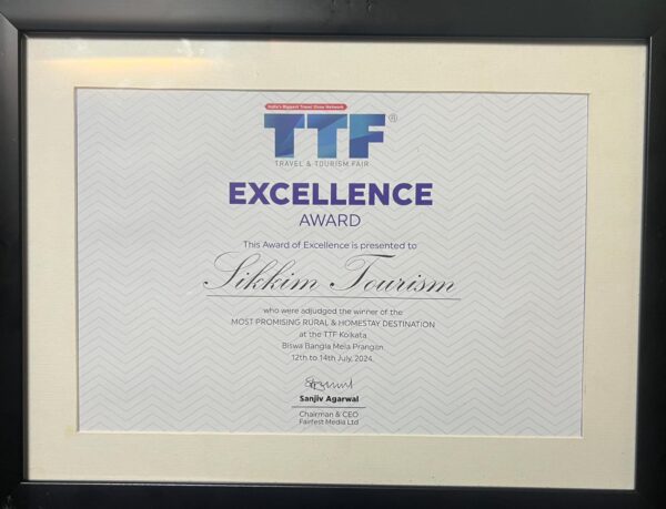 Sikkim Tourism honoured with prestigious awards at TTF Kolkata