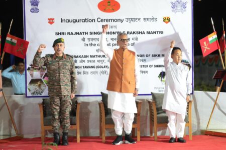 Raksha Mantri Virtually Inaugurates Memorial Honouring Fallen Soldiers