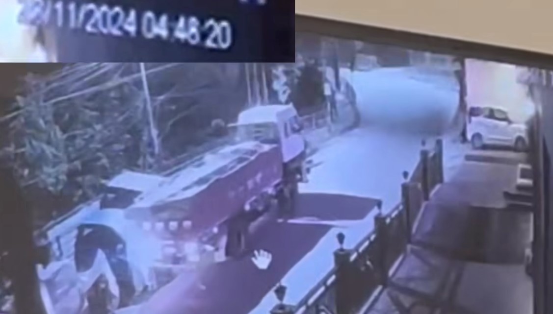 CCTV Footage Shows Truck Ramming Parked Vehicles in Gangtok