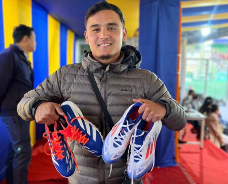 CM Gifted Boots To Football Enthusiast of Rabong South Sikkim CM Gifted Boots To Football Enthusiast of Rabong South Sikkim