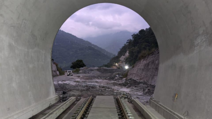 IRCON Achieves Key Milestone with Completion of Ballastless Track Installation in Sikkim’s Tunnel For Sikkim Sivoke Railway Project