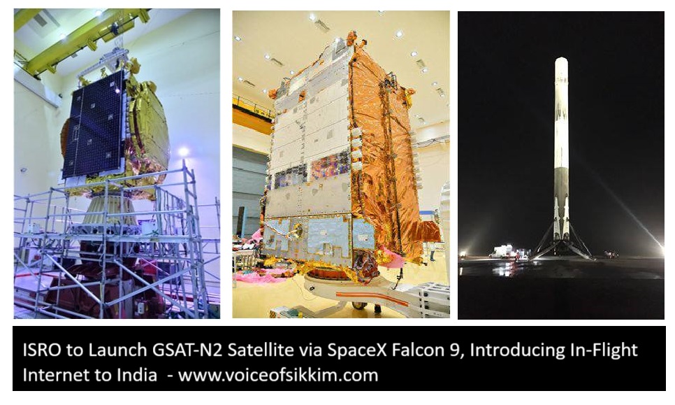 ISRO to Launch GSAT-N2 Satellite via SpaceX Falcon 9, Introducing In-Flight Internet to India