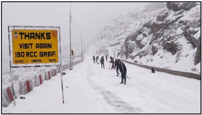 BRO’s Grit and Determination Keep East Sikkim’s Vital Routes Open Amidst Heavy Snowfall