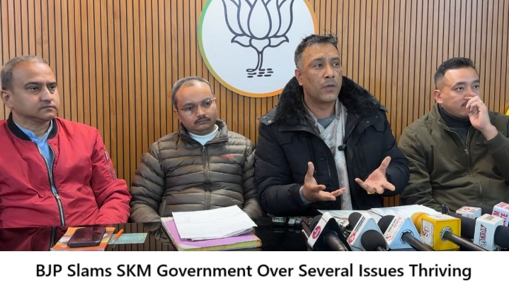 BJP Slams SKM Government Over Several Issues Thriving In The State