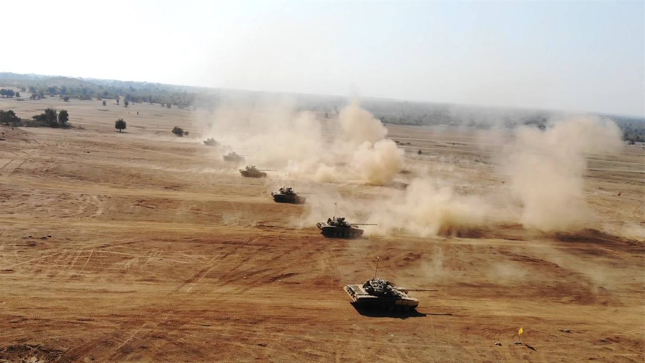 Indian Army’s Trishakti Corps Enhances Combat Readiness with T-90 Tank Drills