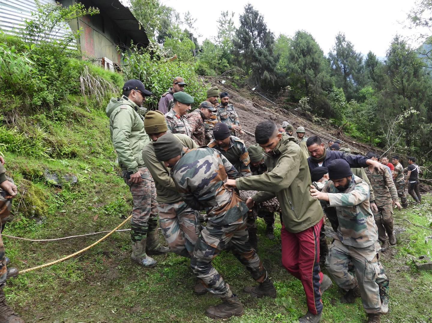 Three Killed, Several Injured as Landslide Hits Army Camp in Chaten, Lachen