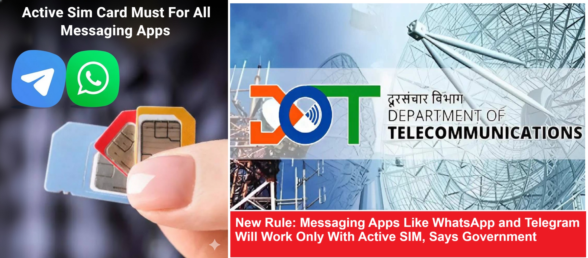 New Rule: Messaging Apps Like WhatsApp and Telegram Will Work Only With Active SIM, Says Government