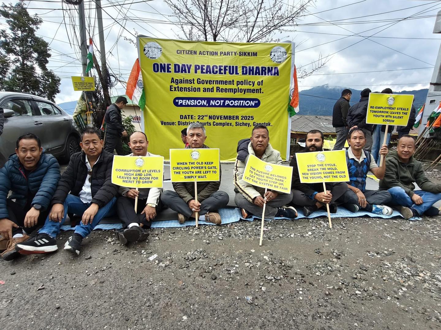 CAP Holds Peaceful Dharna in Gangtok, Calls for End to Service Extensions in Government
