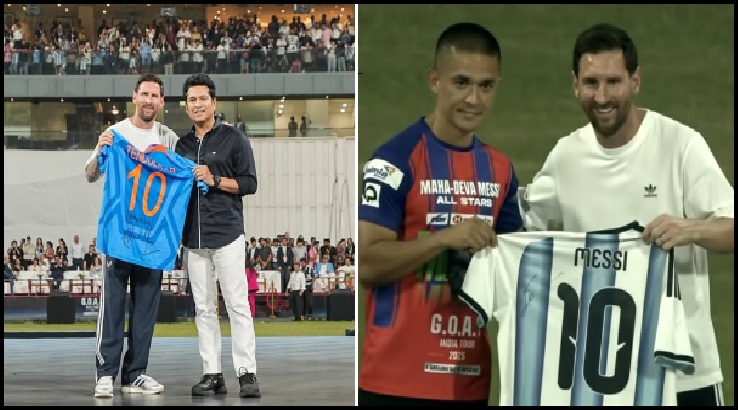 GOATs Meet: Tendulkar , Chhetri and Messi Exchange Sporting Royalty in Mumbai