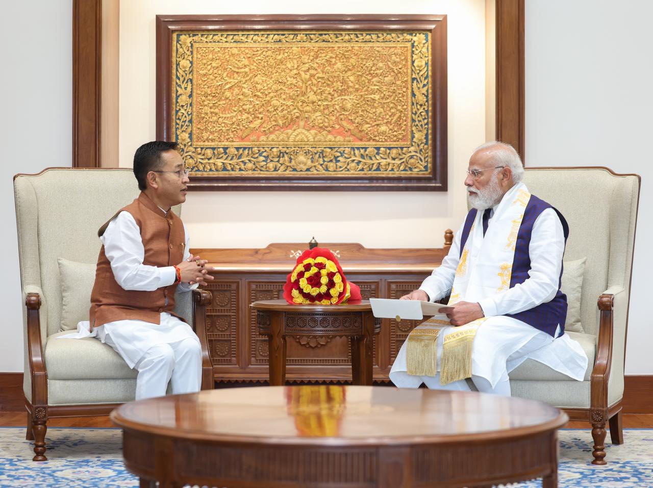 Sikkim CM Golay's Delhi Blitz: Modi Accepts Golden Jubilee Invite, Rs 820 Crore Secured, Cardamom Gets Centre Stage