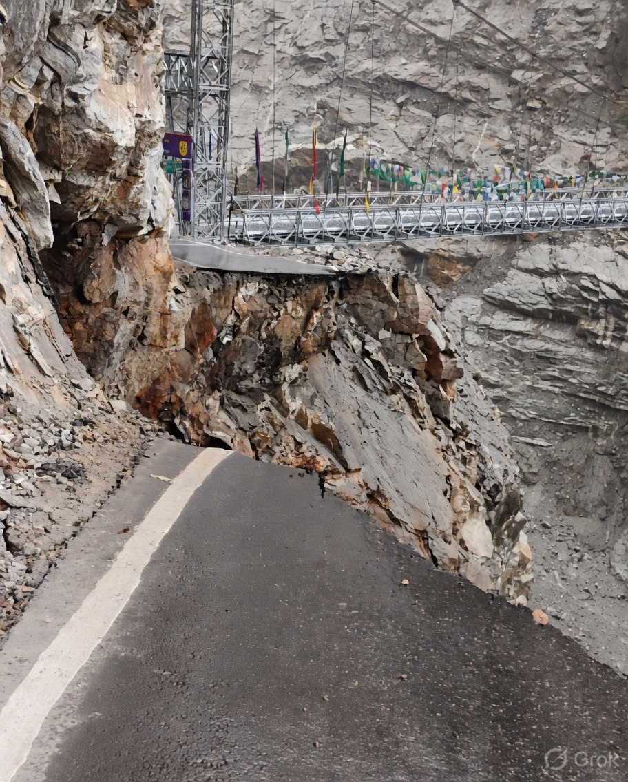 North Sikkim: Chungthang-Lachen Road Washed Away at Taramchu, Tourists Stranded