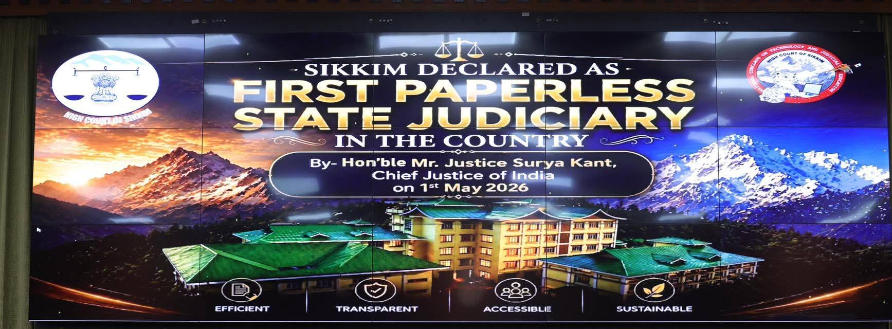 Big Milestone : Sikkim becomes nation's first paperless judiciary state